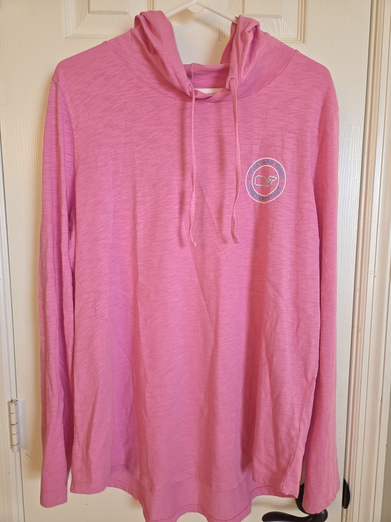 Vineyard Vines Tops - Vineyard Vines Pink Hooded Long-Sleeve Tee - Women's